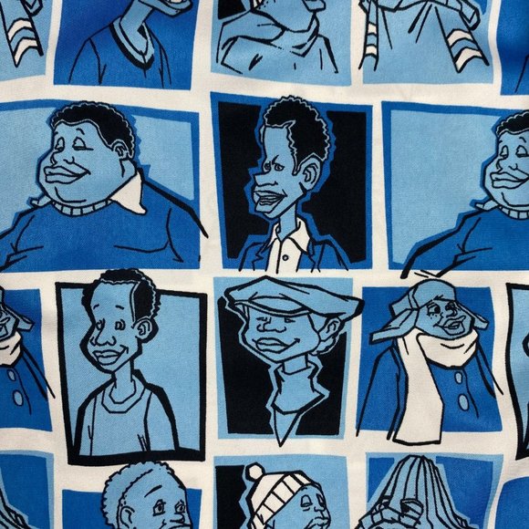 Vintage Fat Albert Platinum Fubu Shirt Mens XL All Over Print Button Front - Picture 5 of 12